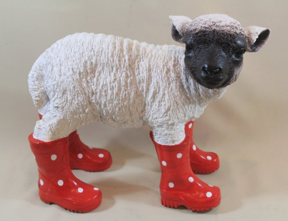Schaf mit Stiefel, 4 Farben